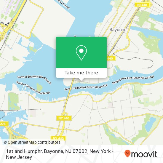 1st and Humphr, Bayonne, NJ 07002 map