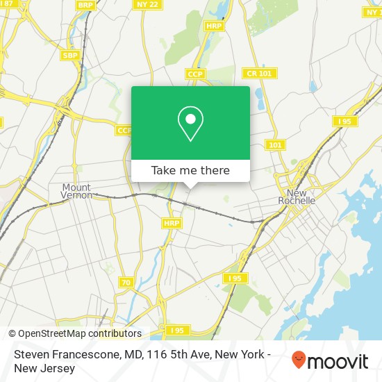 Mapa de Steven Francescone, MD, 116 5th Ave