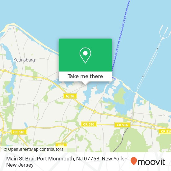 Main St Brai, Port Monmouth, NJ 07758 map