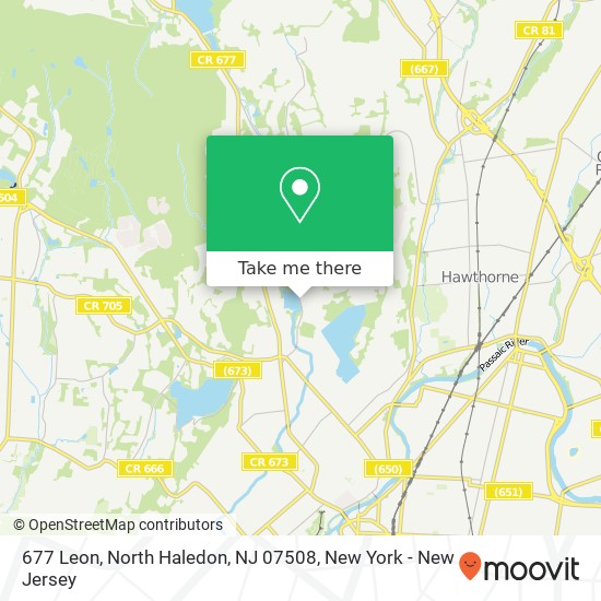 Mapa de 677 Leon, North Haledon, NJ 07508