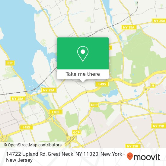 Mapa de 14722 Upland Rd, Great Neck, NY 11020