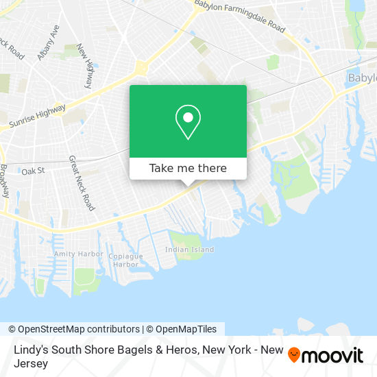 Mapa de Lindy's South Shore Bagels & Heros