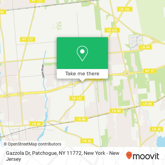 Mapa de Gazzola Dr, Patchogue, NY 11772