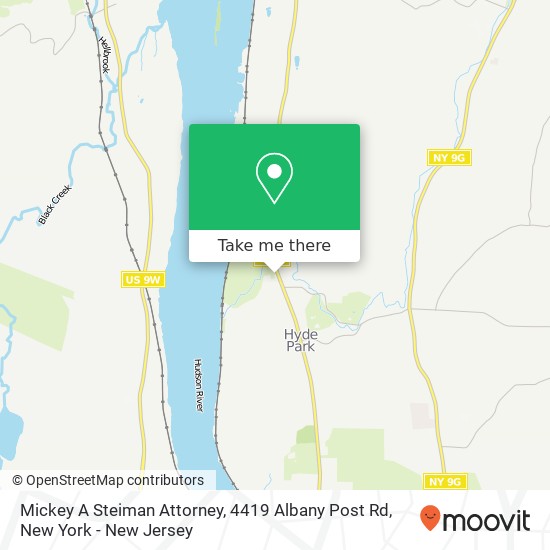 Mickey A Steiman Attorney, 4419 Albany Post Rd map