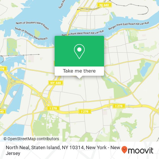 Mapa de North Neal, Staten Island, NY 10314