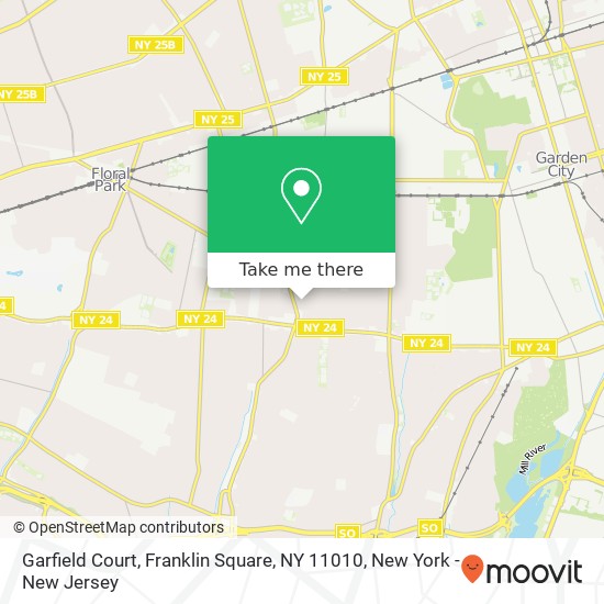 Mapa de Garfield Court, Franklin Square, NY 11010