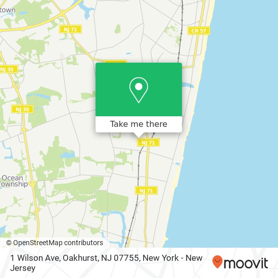 Mapa de 1 Wilson Ave, Oakhurst, NJ 07755