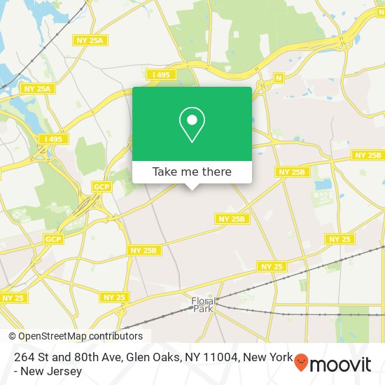 Mapa de 264 St and 80th Ave, Glen Oaks, NY 11004