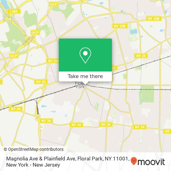 Mapa de Magnolia Ave & Plainfield Ave, Floral Park, NY 11001
