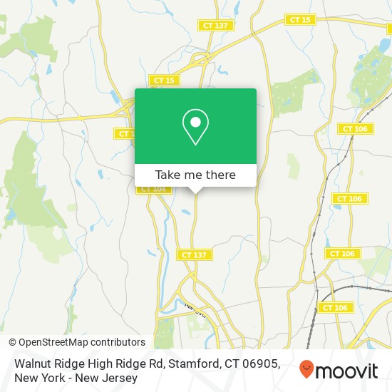 Walnut Ridge High Ridge Rd, Stamford, CT 06905 map