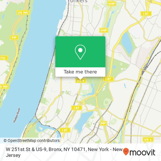 W 251st St & US-9, Bronx, NY 10471 map