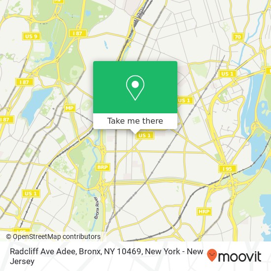 Mapa de Radcliff Ave Adee, Bronx, NY 10469