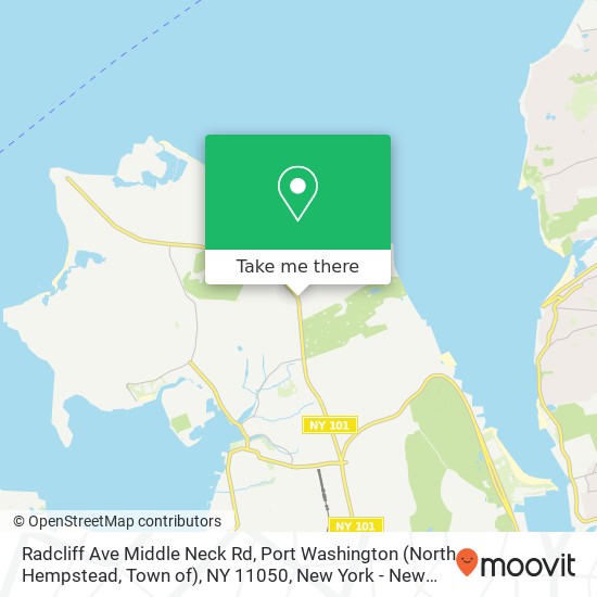 Radcliff Ave Middle Neck Rd, Port Washington (North Hempstead, Town of), NY 11050 map