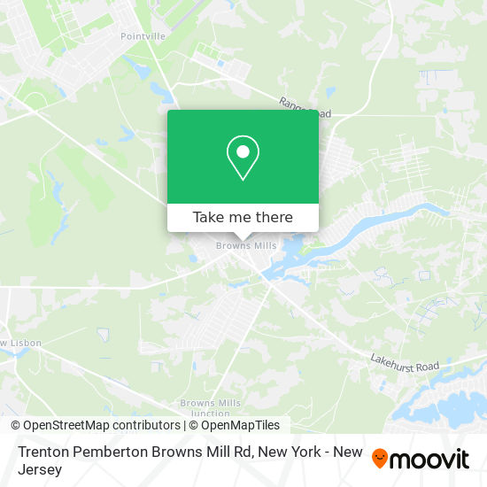 Trenton Pemberton Browns Mill Rd map