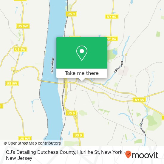 CJ's Detailing Dutchess County, Hurlihe St map