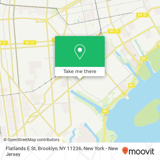 Mapa de Flatlands E St, Brooklyn, NY 11236