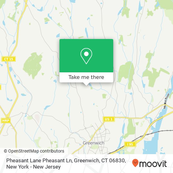 Mapa de Pheasant Lane Pheasant Ln, Greenwich, CT 06830