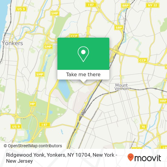 Mapa de Ridgewood Yonk, Yonkers, NY 10704