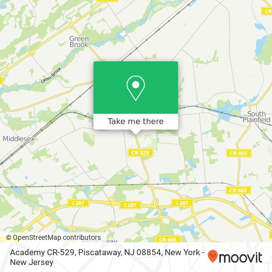 Mapa de Academy CR-529, Piscataway, NJ 08854