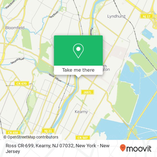 Mapa de Ross CR-699, Kearny, NJ 07032