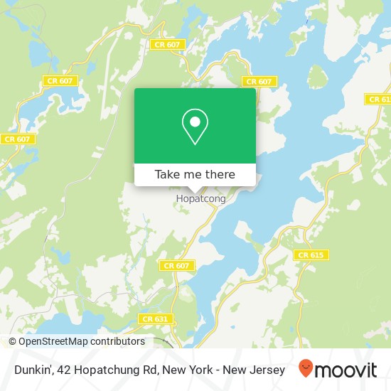 Mapa de Dunkin', 42 Hopatchung Rd