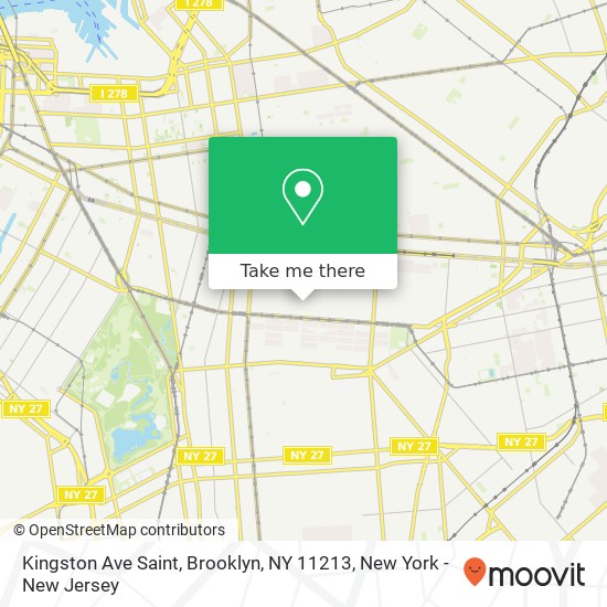 Kingston Ave Saint, Brooklyn, NY 11213 map