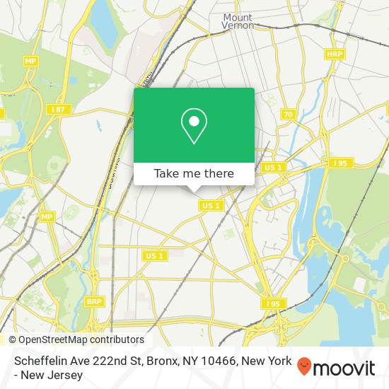 Mapa de Scheffelin Ave 222nd St, Bronx, NY 10466