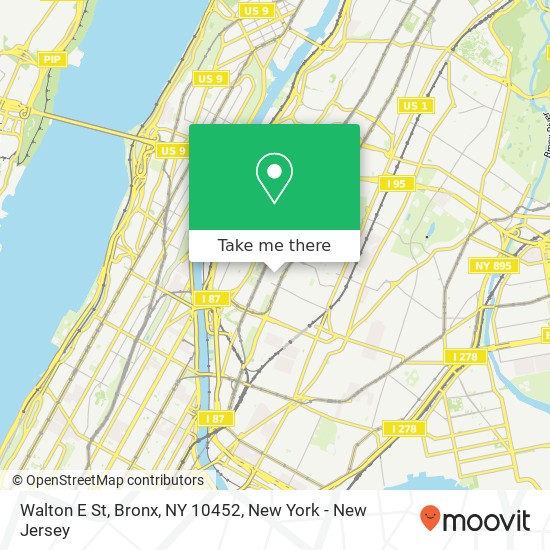 Walton E St, Bronx, NY 10452 map