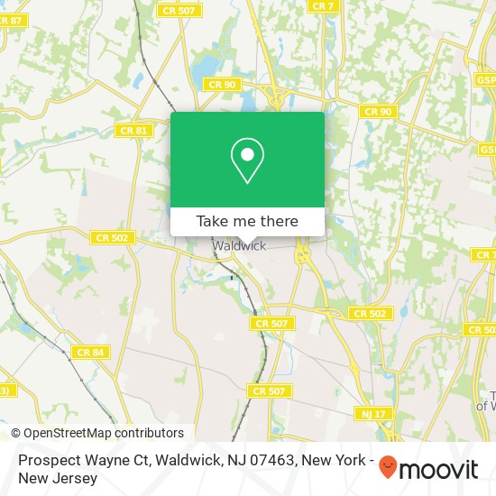 Prospect Wayne Ct, Waldwick, NJ 07463 map