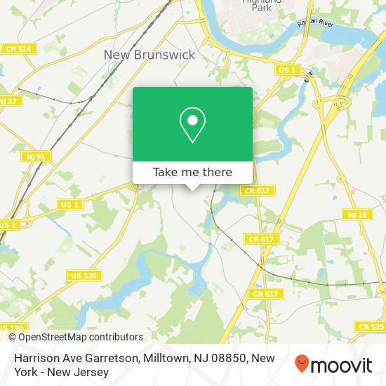 Mapa de Harrison Ave Garretson, Milltown, NJ 08850