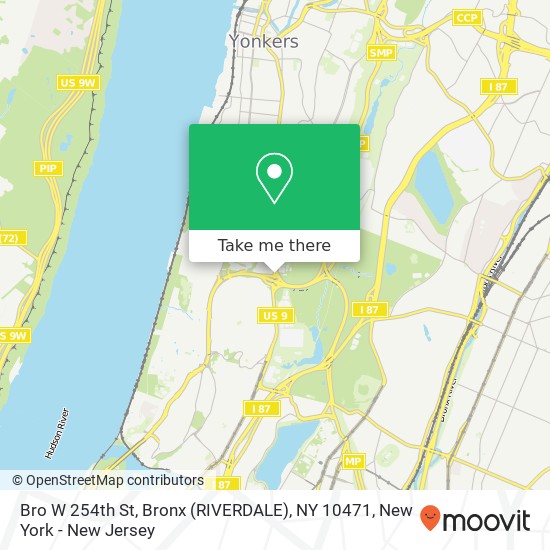 Bro W 254th St, Bronx (RIVERDALE), NY 10471 map