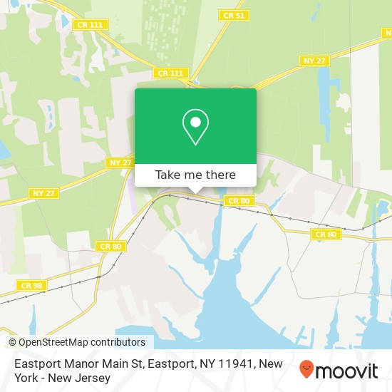 Mapa de Eastport Manor Main St, Eastport, NY 11941