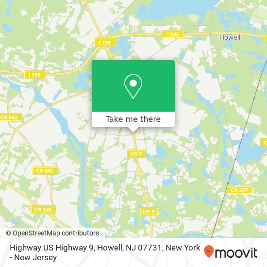 Highway  US Highway 9, Howell, NJ 07731 map