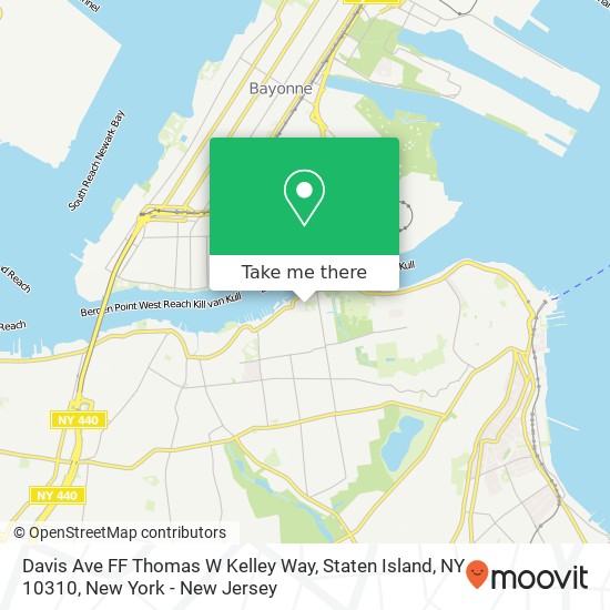 Davis Ave FF Thomas W Kelley Way, Staten Island, NY 10310 map