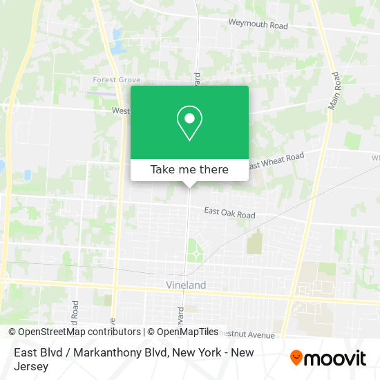East Blvd / Markanthony Blvd map
