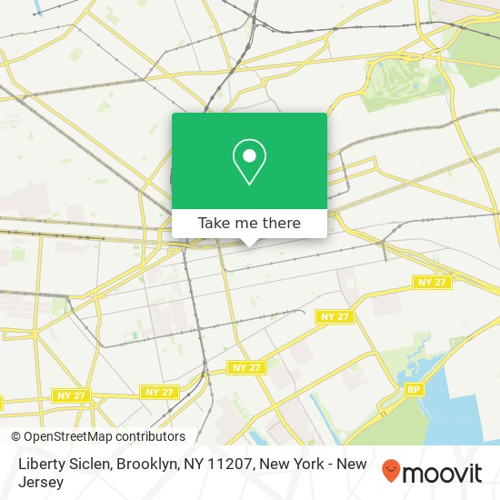 Mapa de Liberty Siclen, Brooklyn, NY 11207