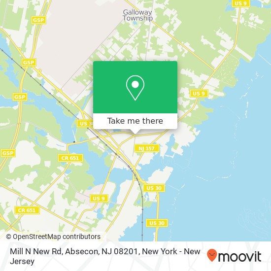 Mill N New Rd, Absecon, NJ 08201 map