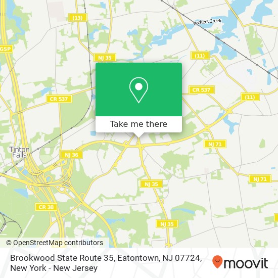 Brookwood State Route 35, Eatontown, NJ 07724 map