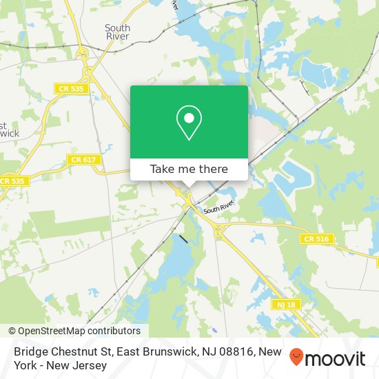 Mapa de Bridge Chestnut St, East Brunswick, NJ 08816