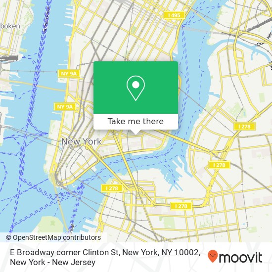 E Broadway corner Clinton St, New York, NY 10002 map