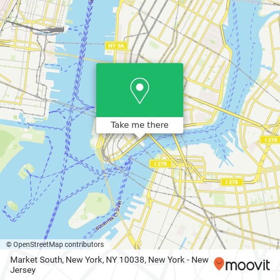 Mapa de Market South, New York, NY 10038