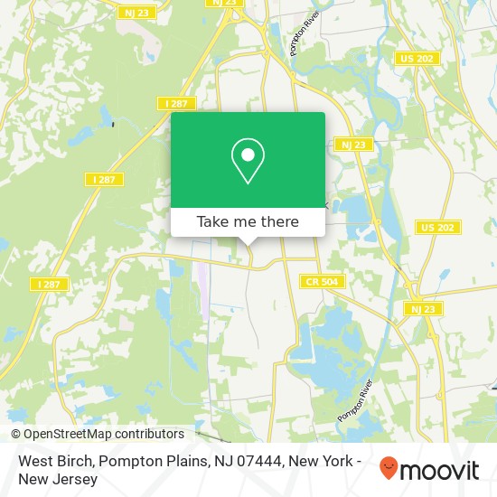 Mapa de West Birch, Pompton Plains, NJ 07444