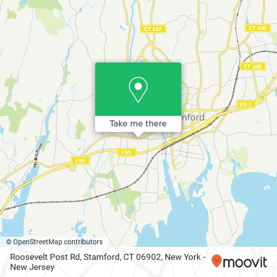 Roosevelt Post Rd, Stamford, CT 06902 map
