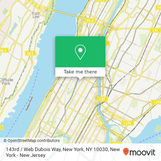 143rd / Web Dubois Way, New York, NY 10030 map
