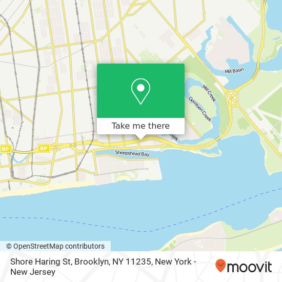 Mapa de Shore Haring St, Brooklyn, NY 11235