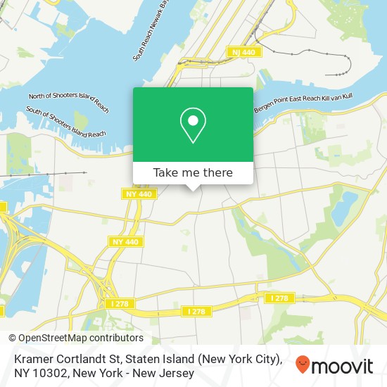 Mapa de Kramer Cortlandt St, Staten Island (New York City), NY 10302