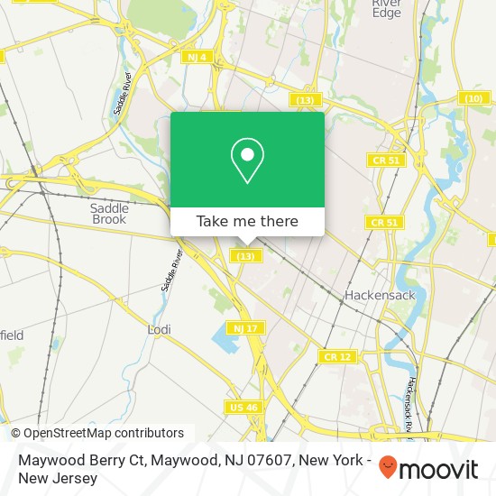 Mapa de Maywood Berry Ct, Maywood, NJ 07607