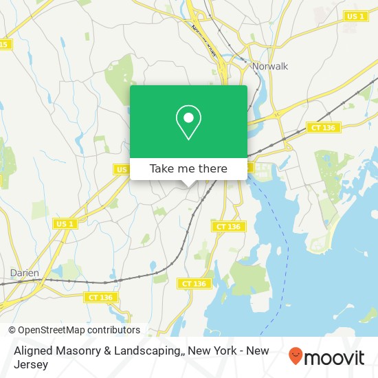 Mapa de Aligned Masonry & Landscaping,