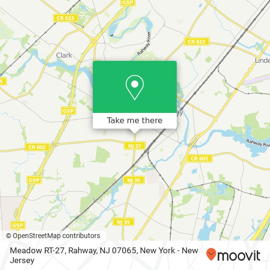 Mapa de Meadow RT-27, Rahway, NJ 07065