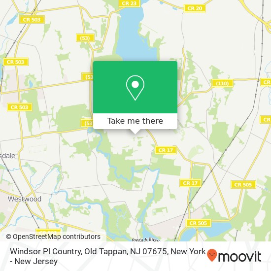 Mapa de Windsor Pl Country, Old Tappan, NJ 07675